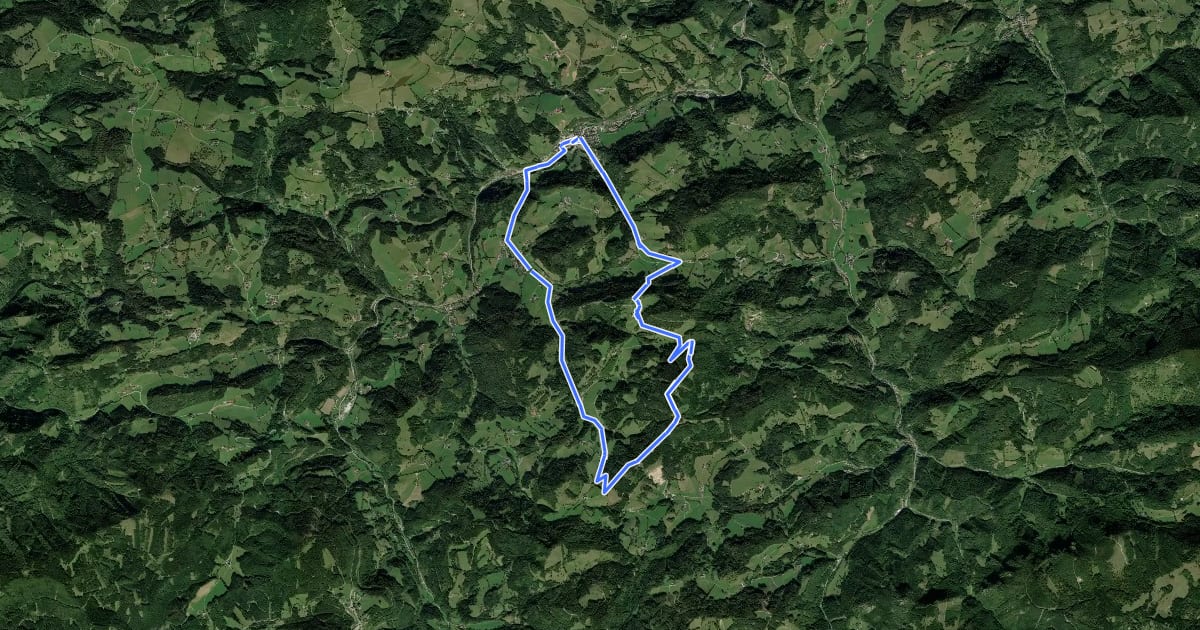 Маршрут Wanderweg Gromann на спутниковом снимке