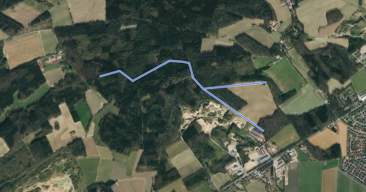 Маршрут Wanderweg H на спутниковом снимке