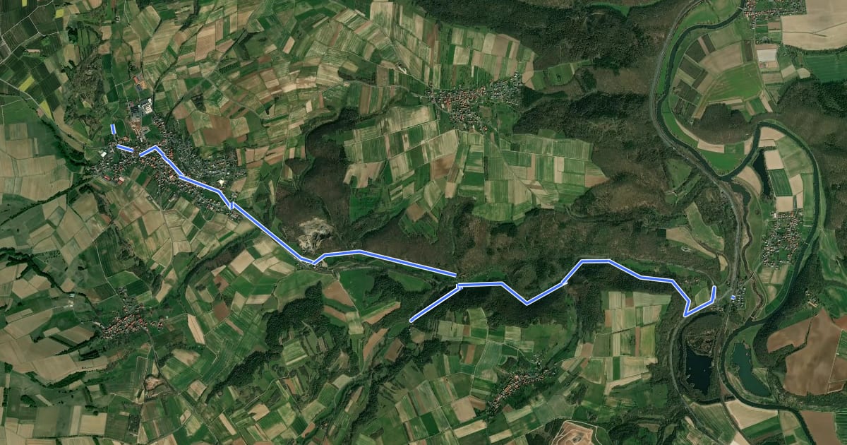 Маршрут Wanderweg Höllental на спутниковом снимке