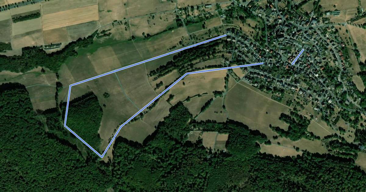 Маршрут Wanderweg H3 на спутниковом снимке