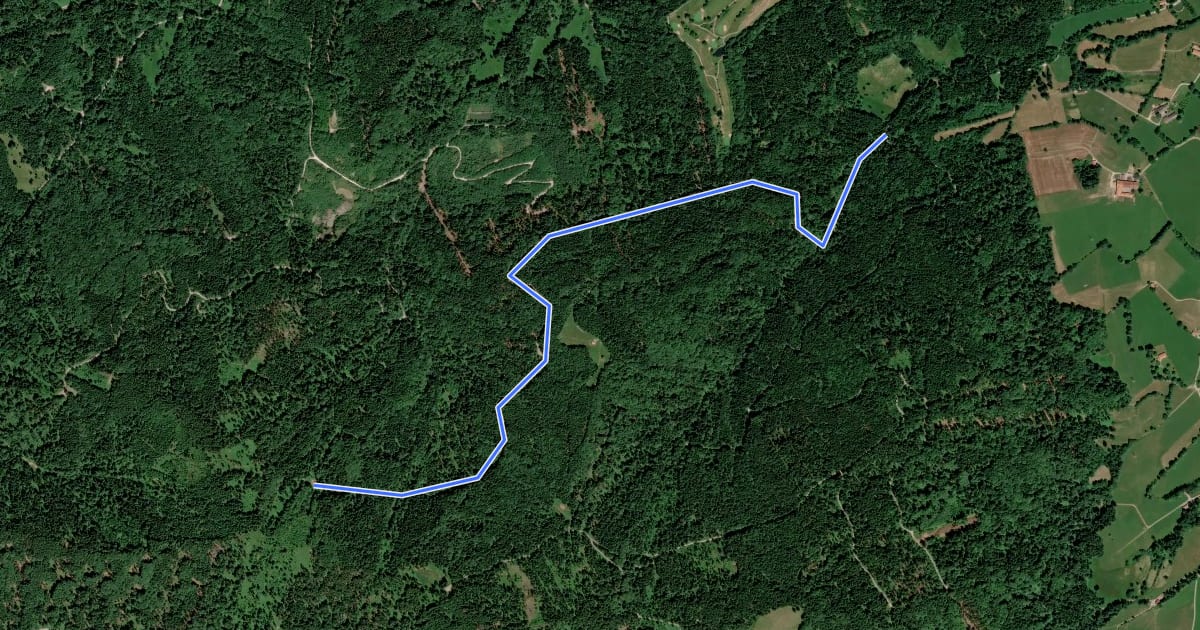 Маршрут Wanderweg HA 2 - Isarwinkel на спутниковом снимке