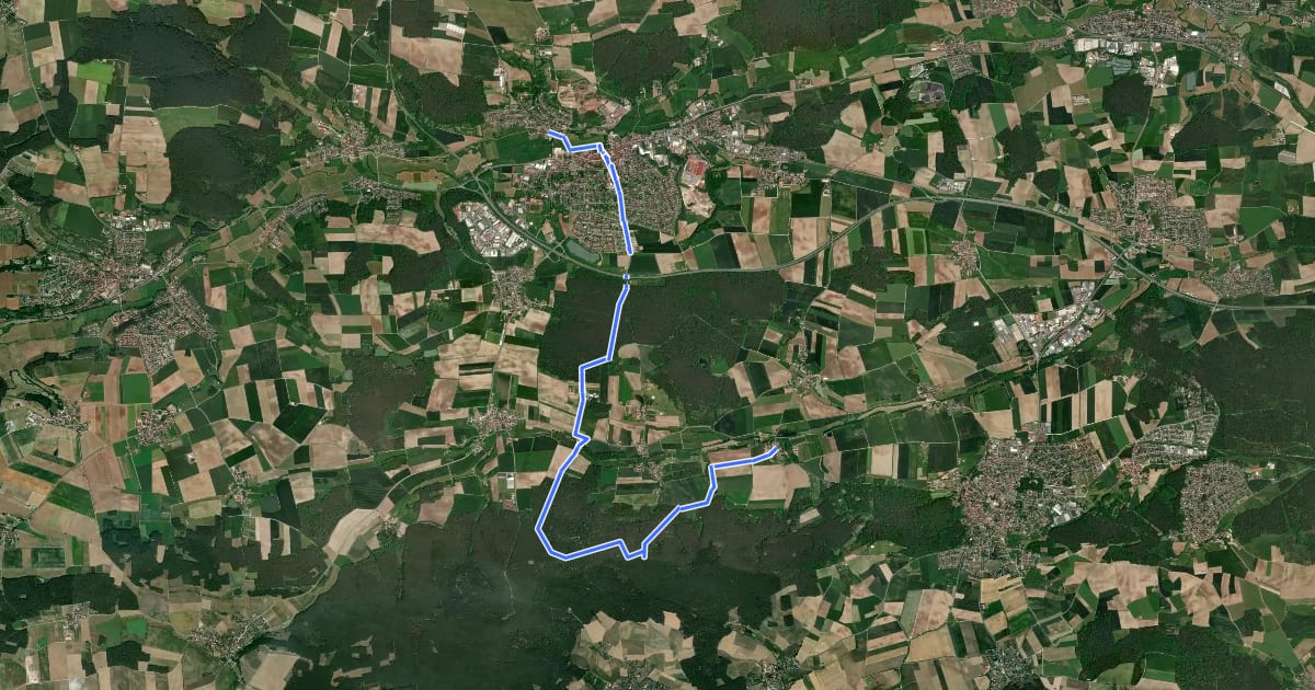 Маршрут Wanderweg Hardhof HP - Gonnersdorf на спутниковом снимке