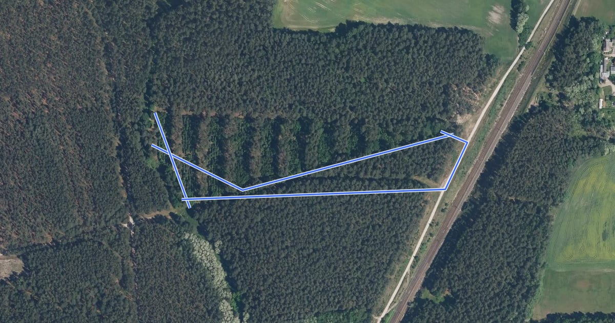 Маршрут Wanderweg Harnischdorfer Wald на спутниковом снимке