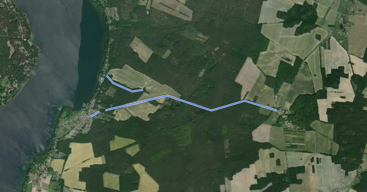 Маршрут Wanderweg Hartensdorf - Diensdorf на спутниковом снимке