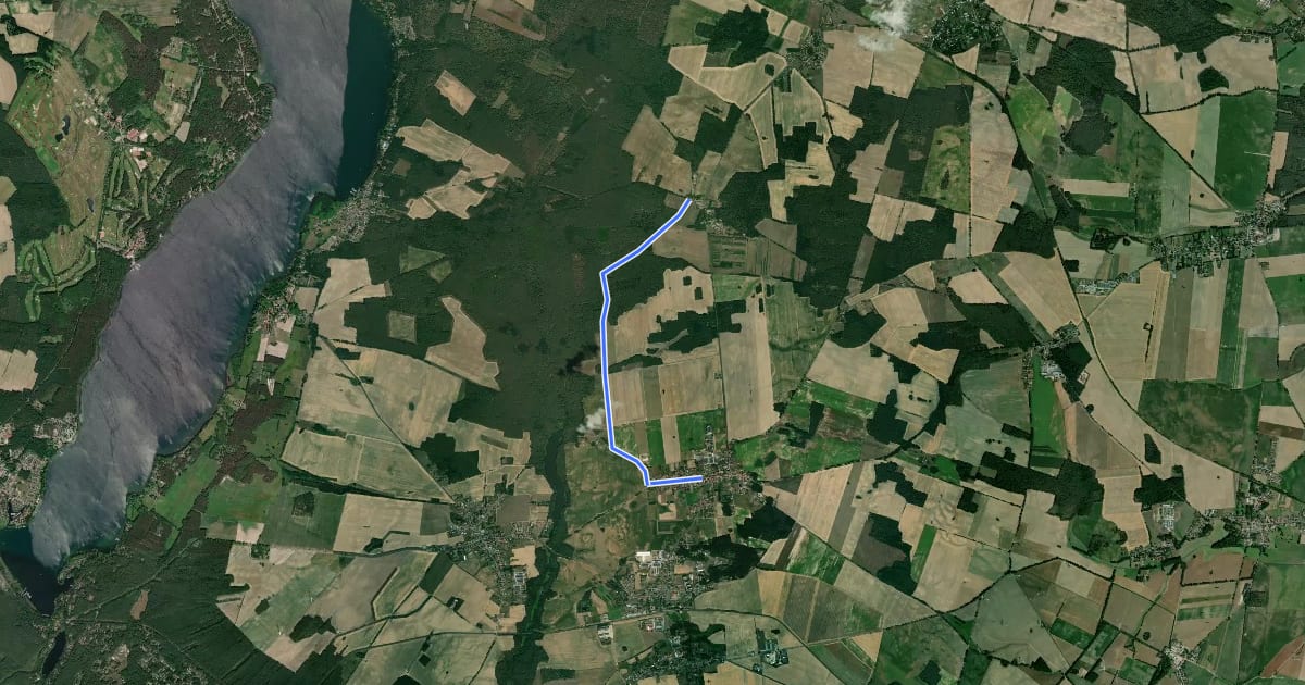 Маршрут Wanderweg Hartensdorf - Herzberg на спутниковом снимке