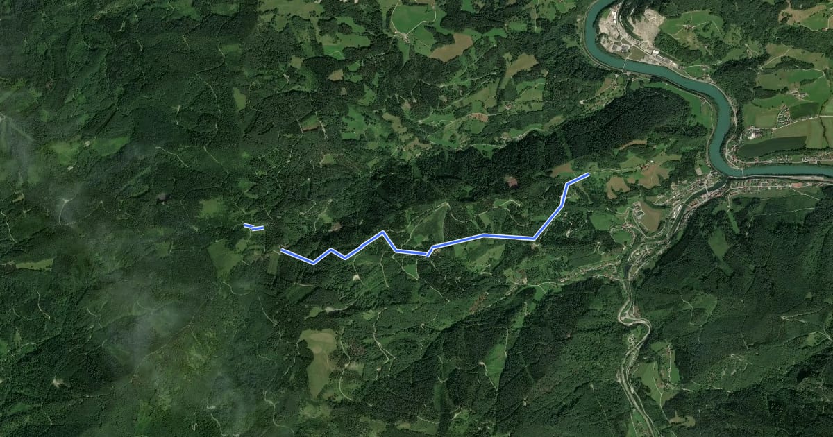 Маршрут Wanderweg HD2 на спутниковом снимке
