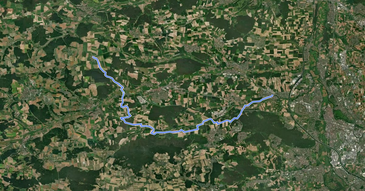 Маршрут Wanderweg Heinrich-Bauer-Weg на спутниковом снимке