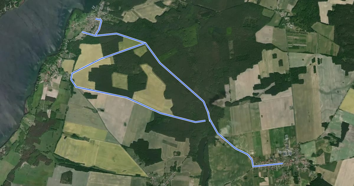 Маршрут Wanderweg Herzberg - Diensdorf-Radlow на спутниковом снимке
