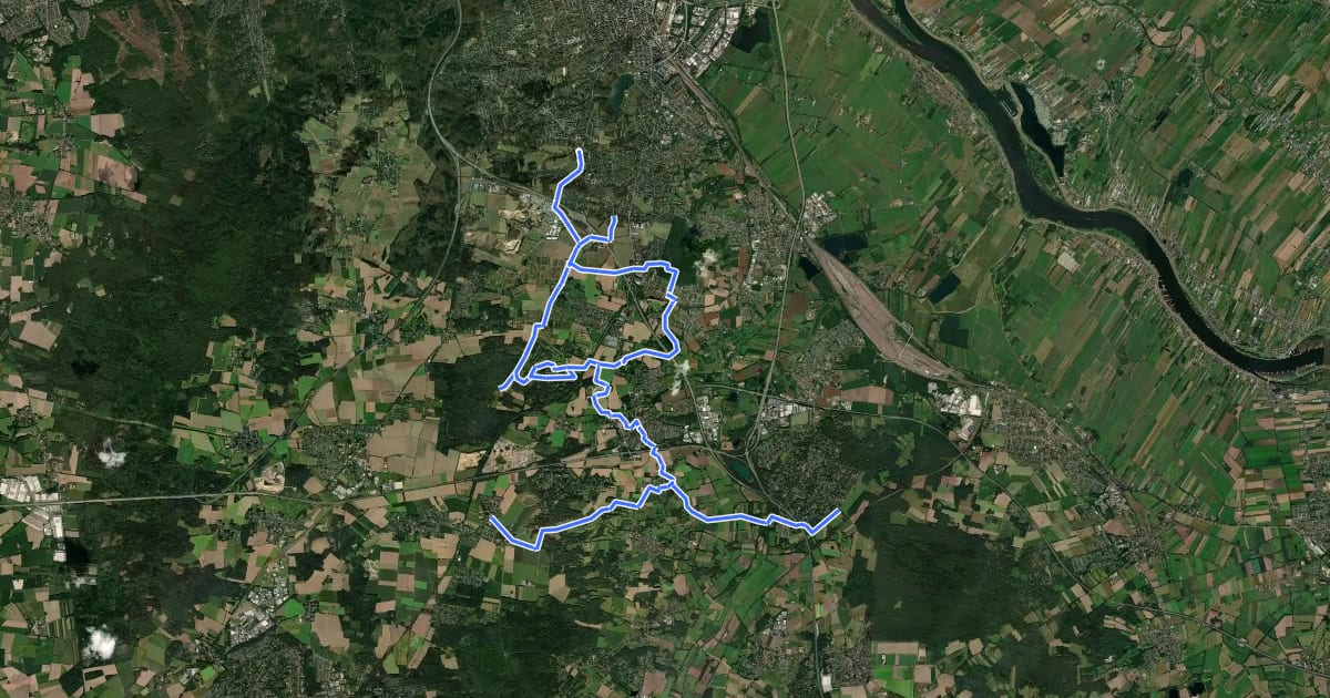 Маршрут Wanderweg HI на спутниковом снимке