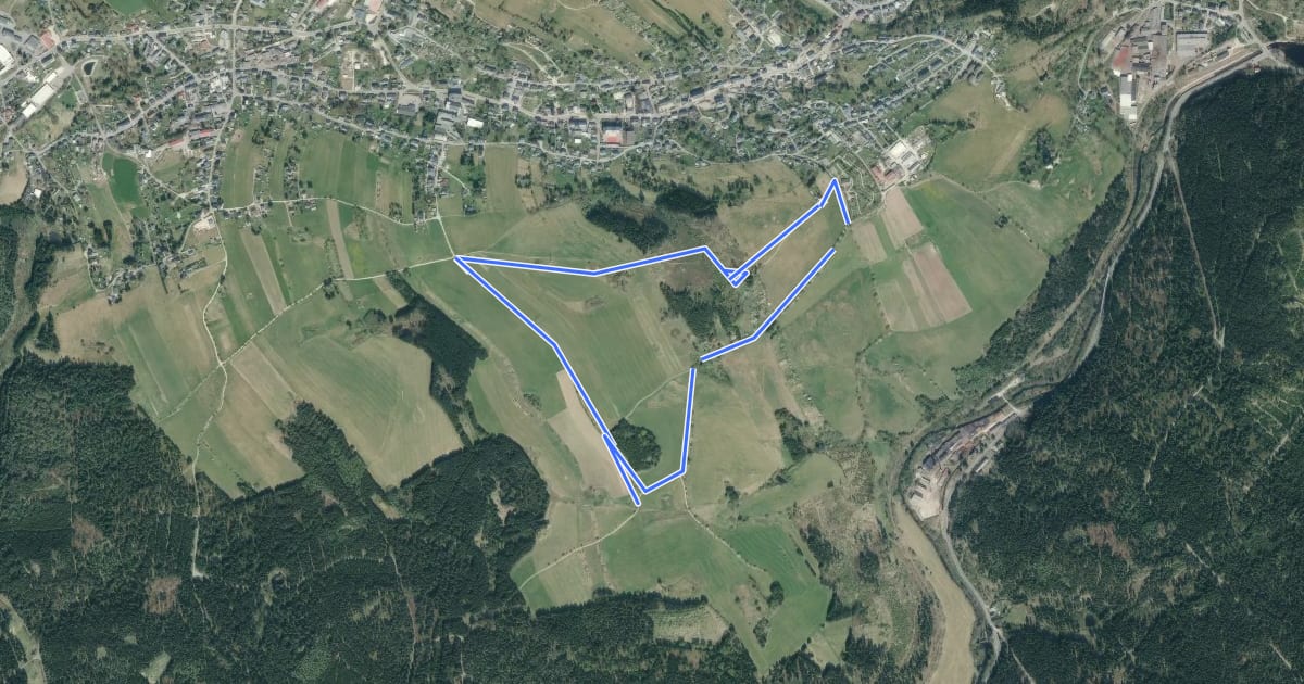 Маршрут Wanderweg Historische Ski на спутниковом снимке