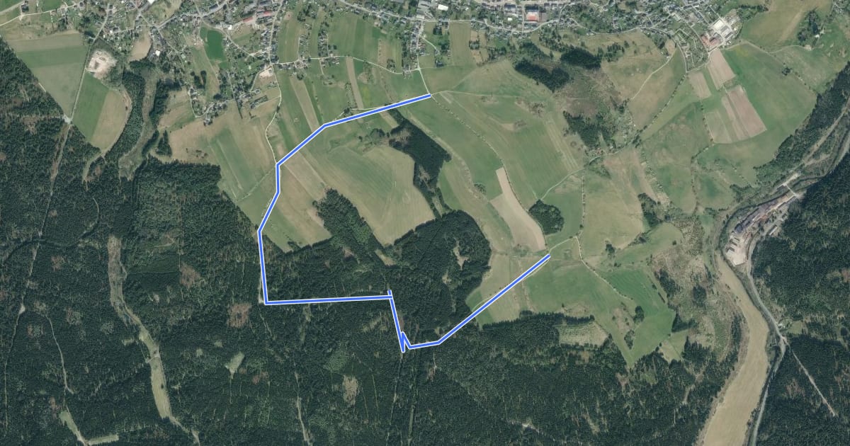 Маршрут Wanderweg Historische Ski - Erweiterung 1 на спутниковом снимке