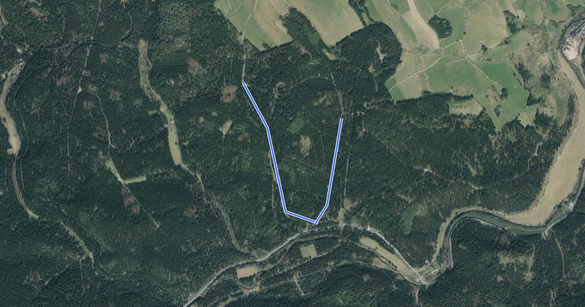 Маршрут Wanderweg Historische Ski - Erweiterung 2 на спутниковом снимке