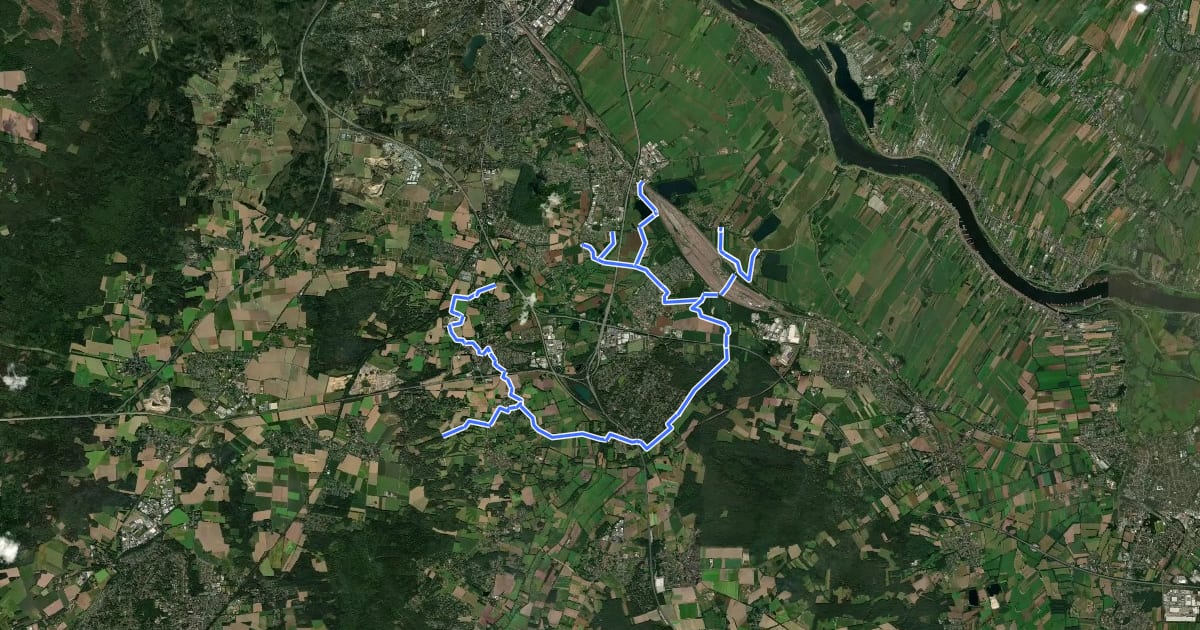 Маршрут Wanderweg HO на спутниковом снимке