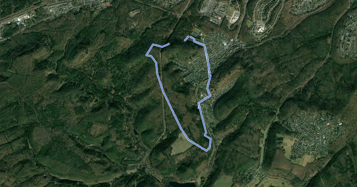 Маршрут Wanderweg Hohenecken 4 на спутниковом снимке