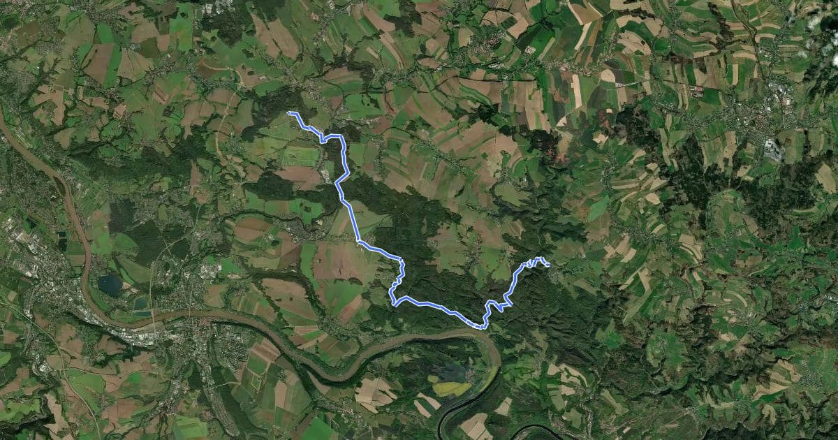 Маршрут Wanderweg Hohnstein-Schöne Höhe на спутниковом снимке