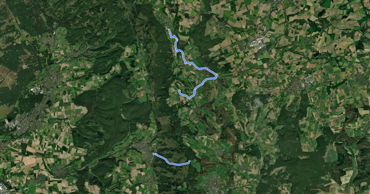 Маршрут Wanderweg II Horn-Bad Meinberg - Altenbeken на спутниковом снимке