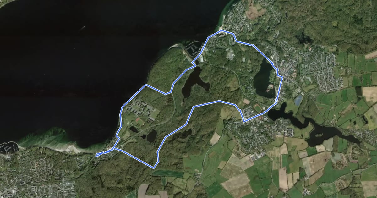 Маршрут Wanderweg in Glücksburg на спутниковом снимке