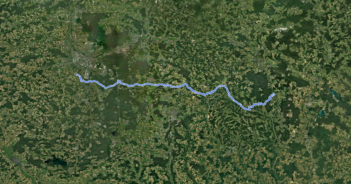 Маршрут Wanderweg Jakobsweg Tillyschanz > Nürnberg, Abschnitt Ensdorf - Stein на спутниковом снимке