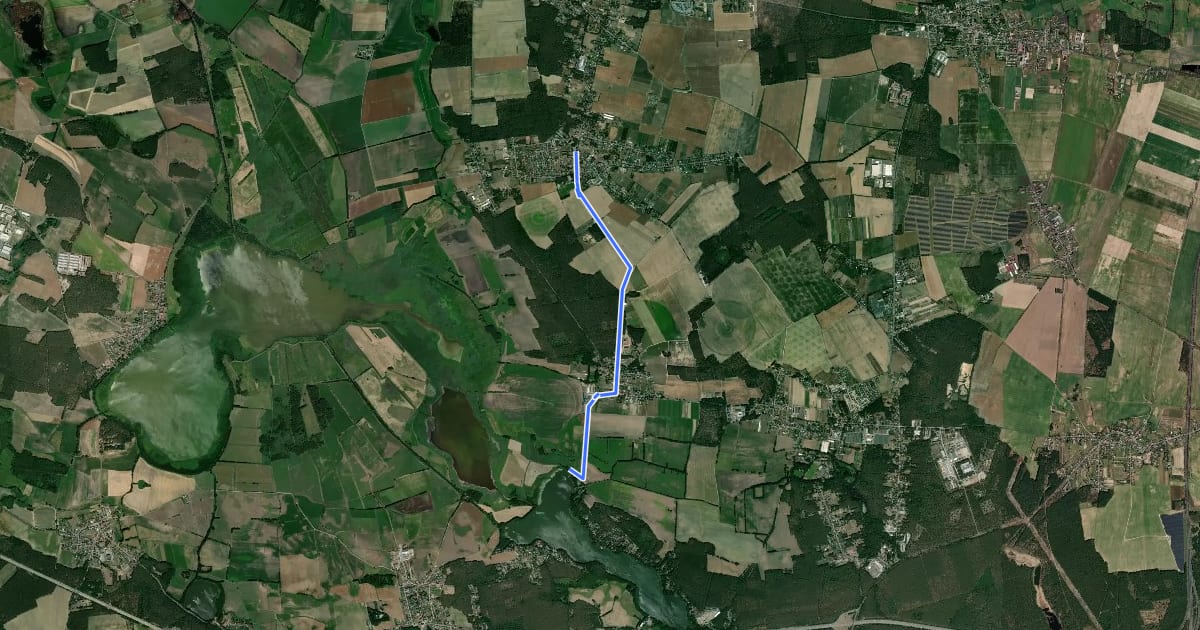 Маршрут Wanderweg Jeserig - Trechwitz - Netzen на спутниковом снимке
