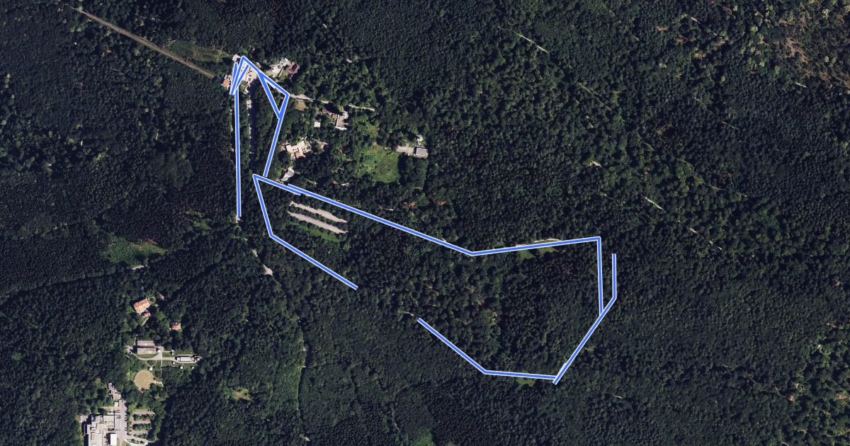 Маршрут Wanderweg Königstuhl 1 на спутниковом снимке