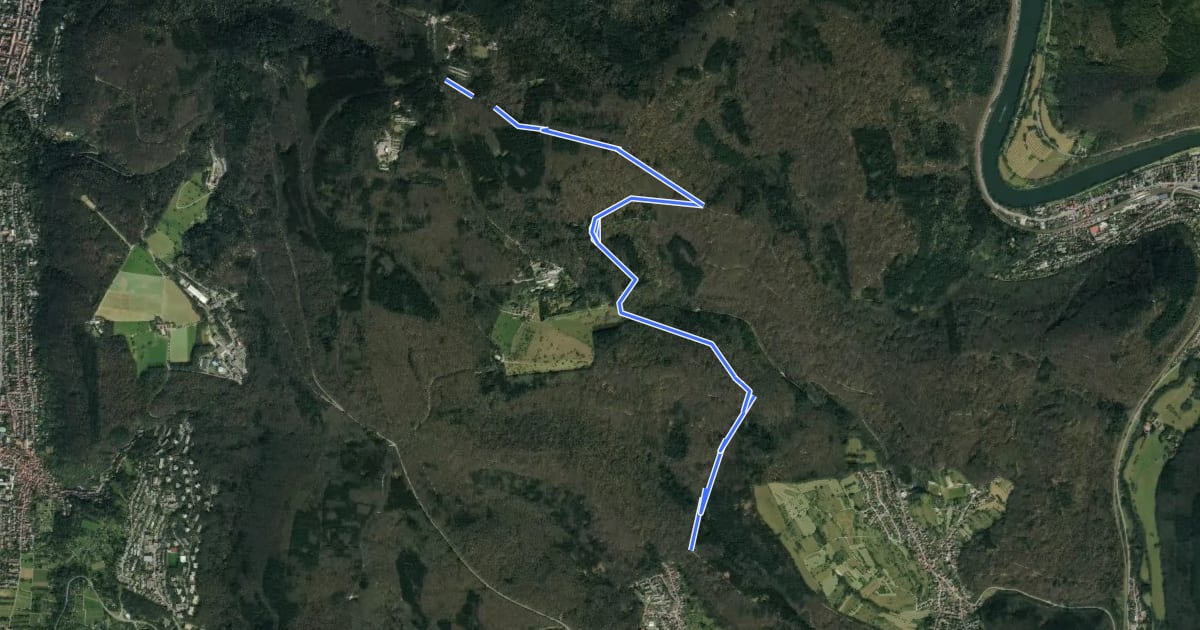 Маршрут Wanderweg Königstuhl 12 на спутниковом снимке