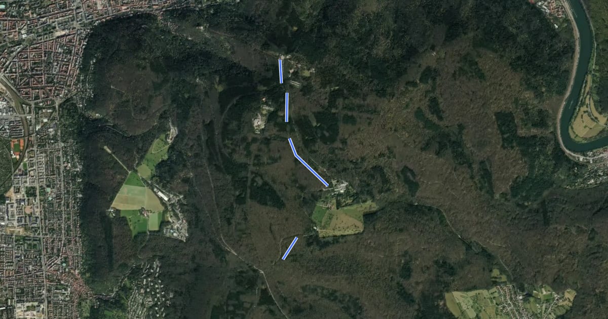 Маршрут Wanderweg Königstuhl 4 на спутниковом снимке