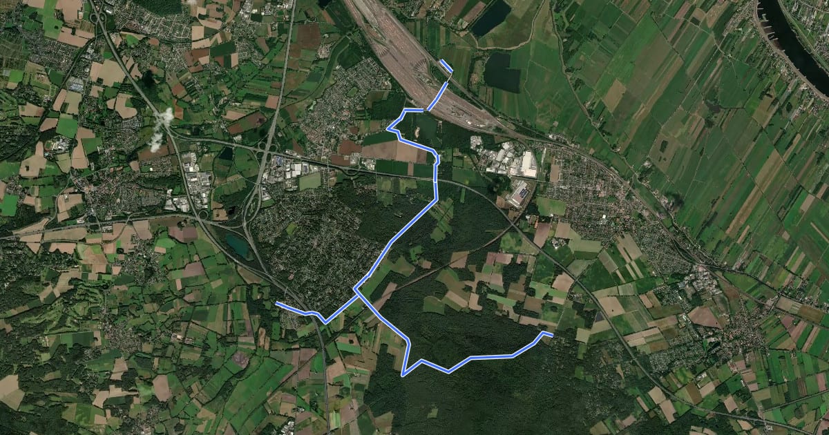 Маршрут Wanderweg KI на спутниковом снимке