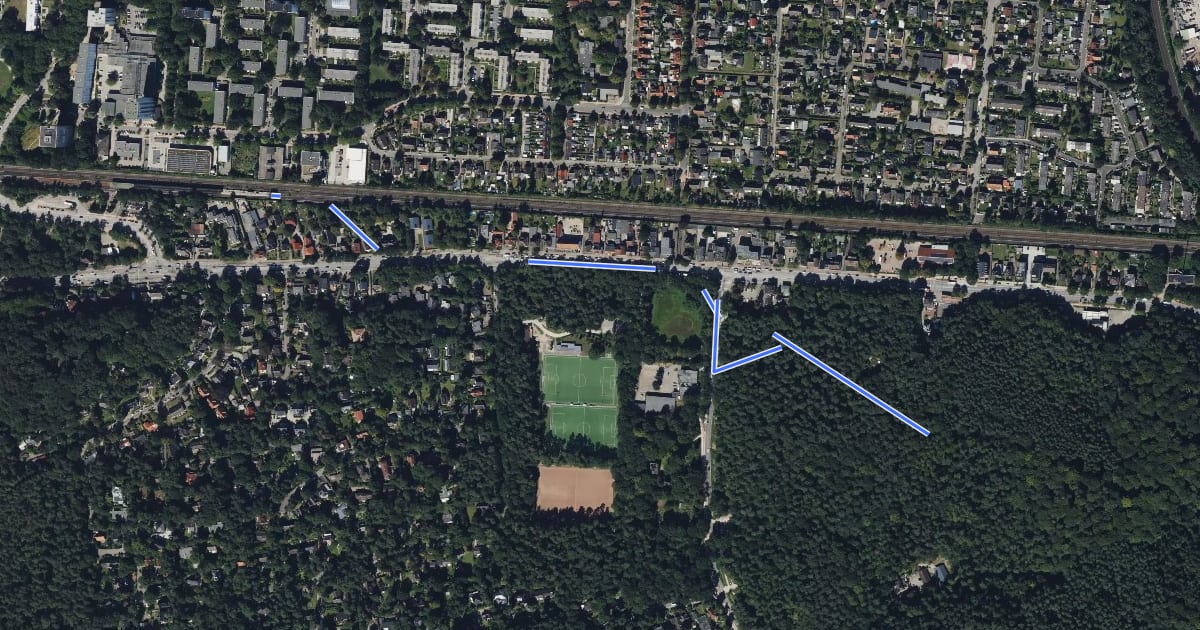 Маршрут Wanderweg KI-NW на спутниковом снимке