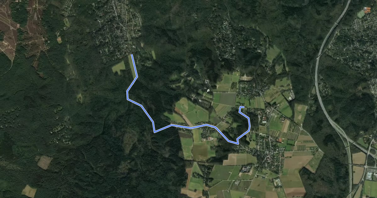 Маршрут Wanderweg KI-WFR на спутниковом снимке