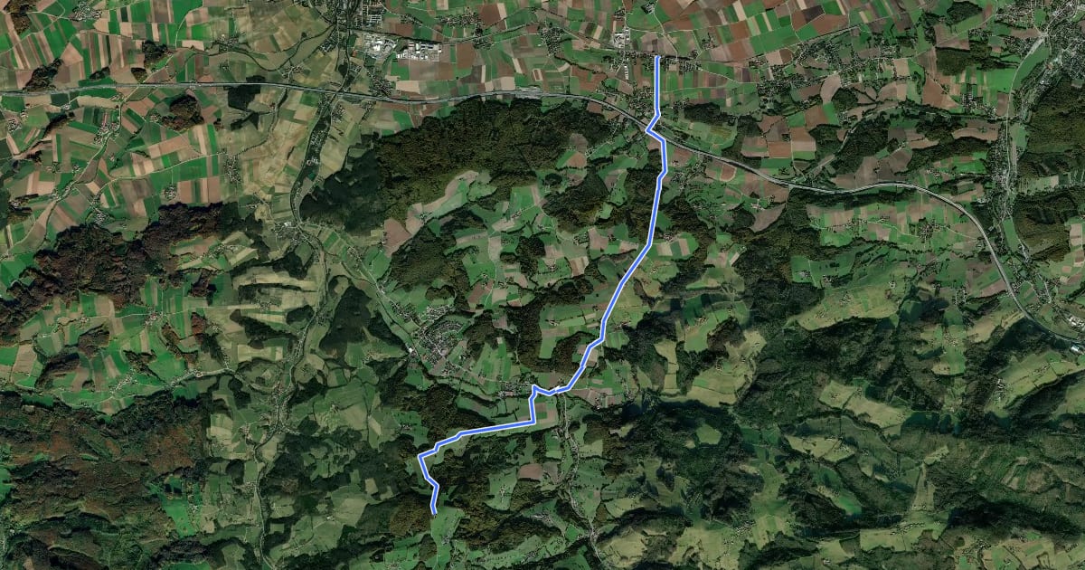 Маршрут Wanderweg Kirchstetten (Bf) - Waasen -Kasten - Hegerberg на спутниковом снимке