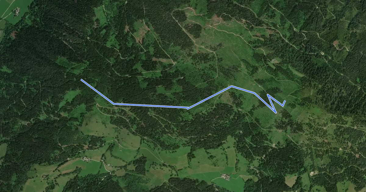 Маршрут Wanderweg Kohlanger - Hohe Trett на спутниковом снимке