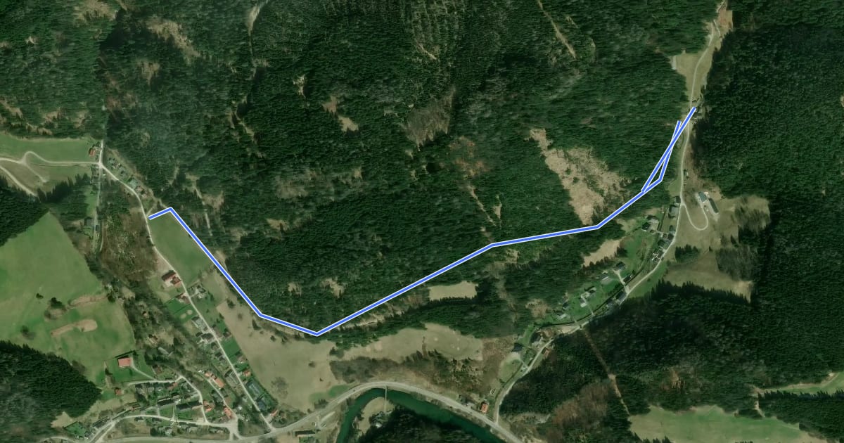 Маршрут Wanderweg Krampen - Karlgraben на спутниковом снимке
