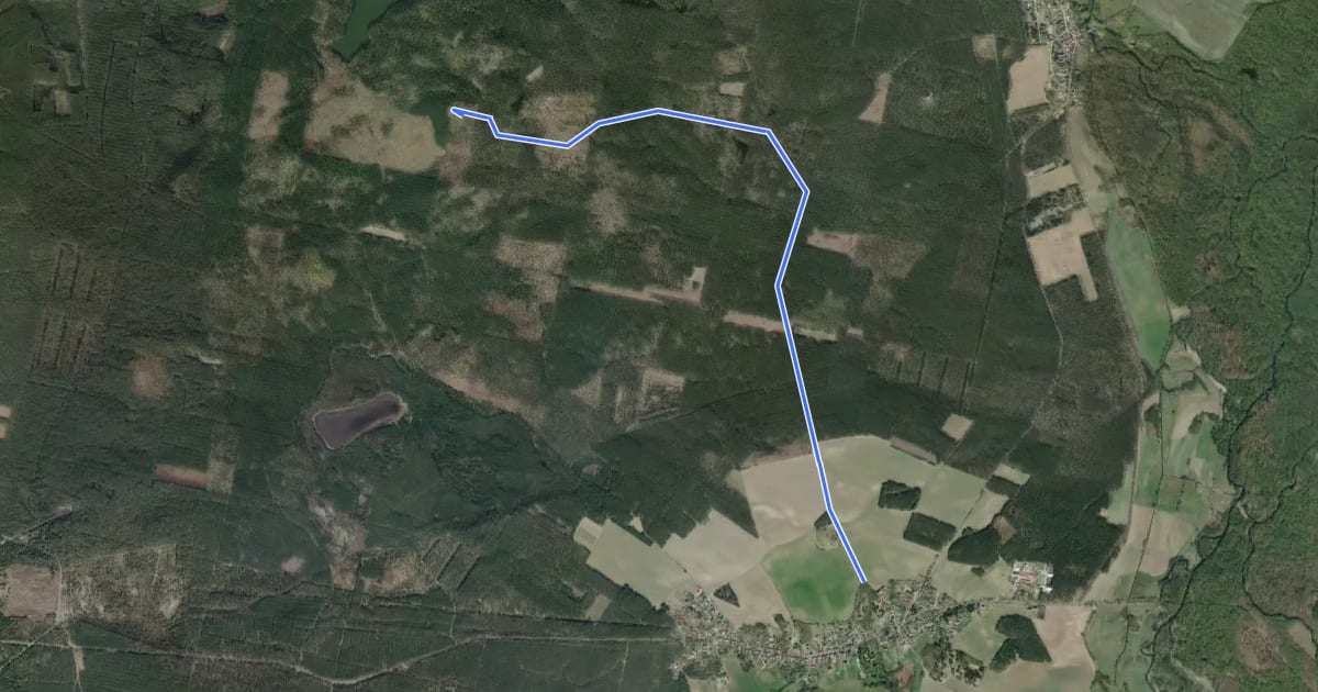Маршрут Wanderweg Krausnick-Wehlaberg (Ausichtsturm) на спутниковом снимке