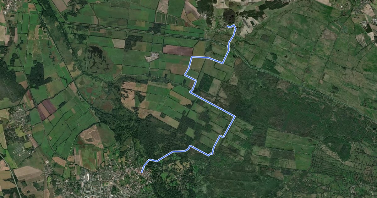 Маршрут Wanderweg Lübbenau - Alt Zauche на спутниковом снимке
