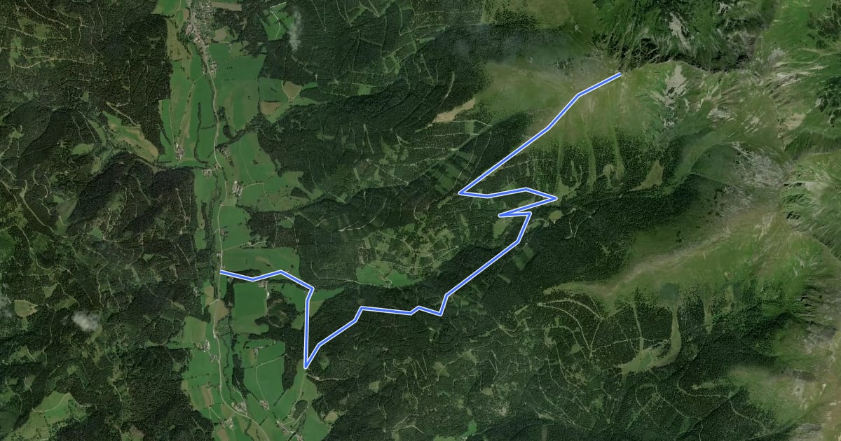 Маршрут Wanderweg Lärchkogel на спутниковом снимке