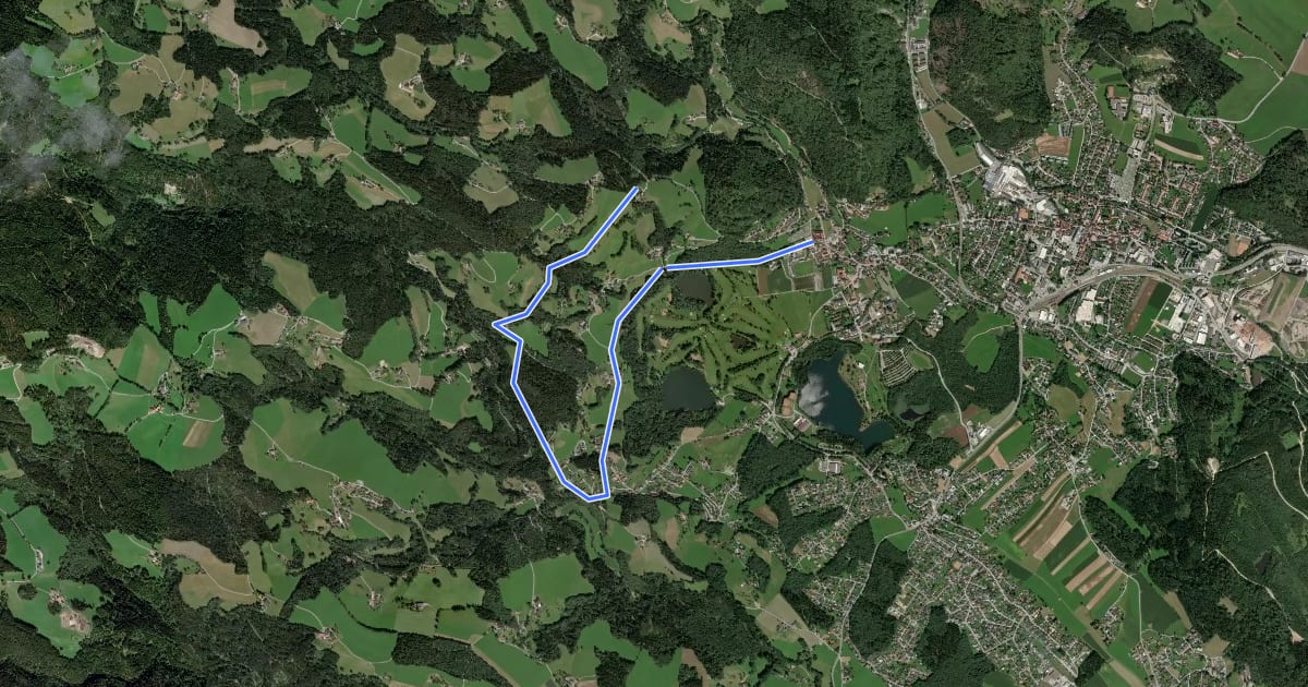 Маршрут Wanderweg L2 на спутниковом снимке