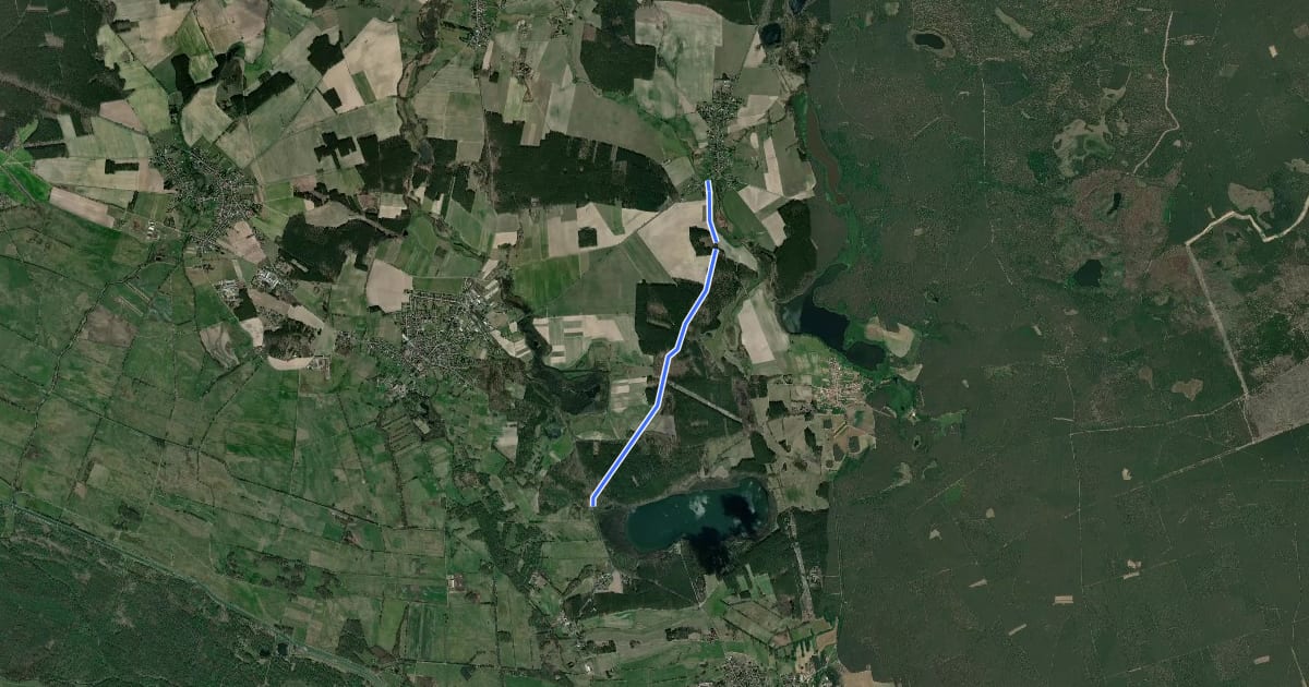 Маршрут Wanderweg Laasow - Butzen - L51 на спутниковом снимке