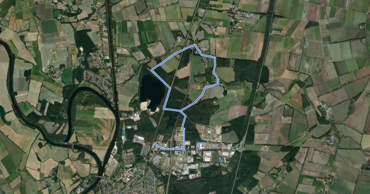 Маршрут Wanderweg Lathen Fresenburg Melstrup 16 на спутниковом снимке