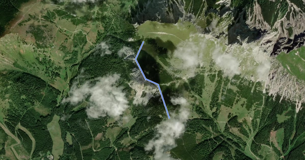 Маршрут Wanderweg Leobner Mauer на спутниковом снимке