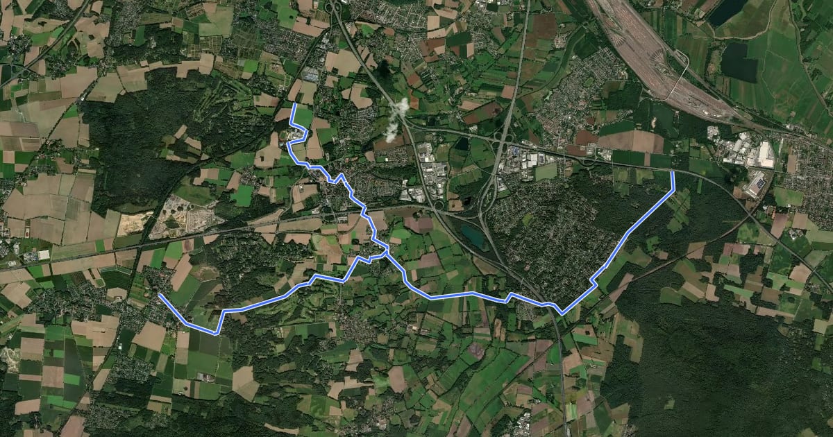 Маршрут Wanderweg LH на спутниковом снимке