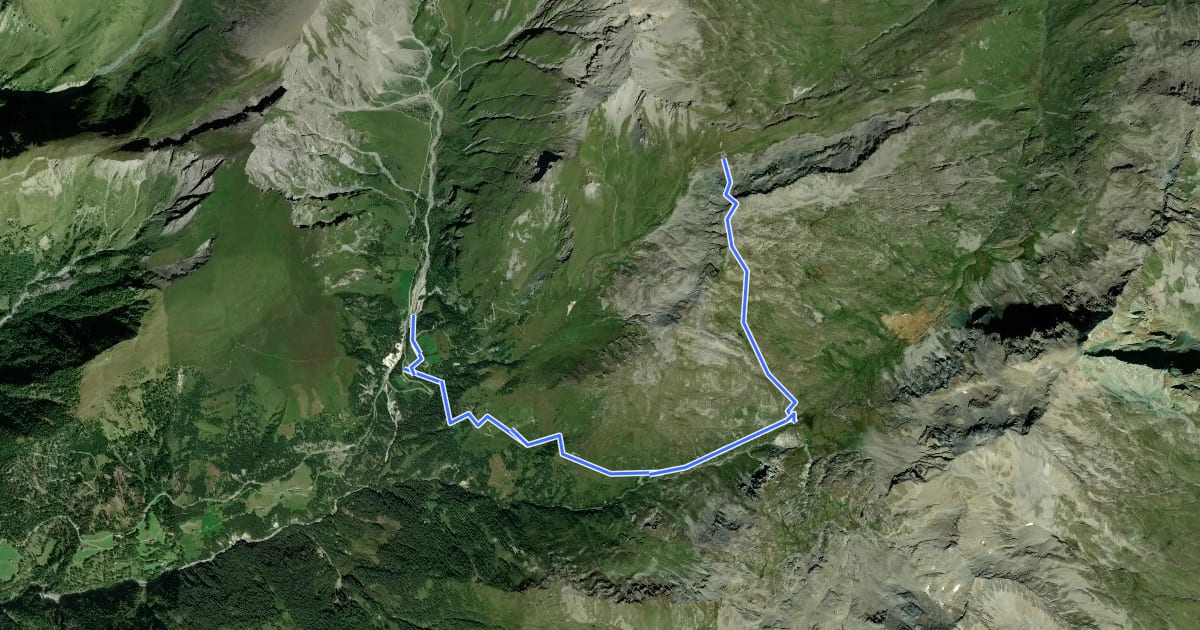 Маршрут Wanderweg Lucknerhaus - Peischlachtoerl на спутниковом снимке