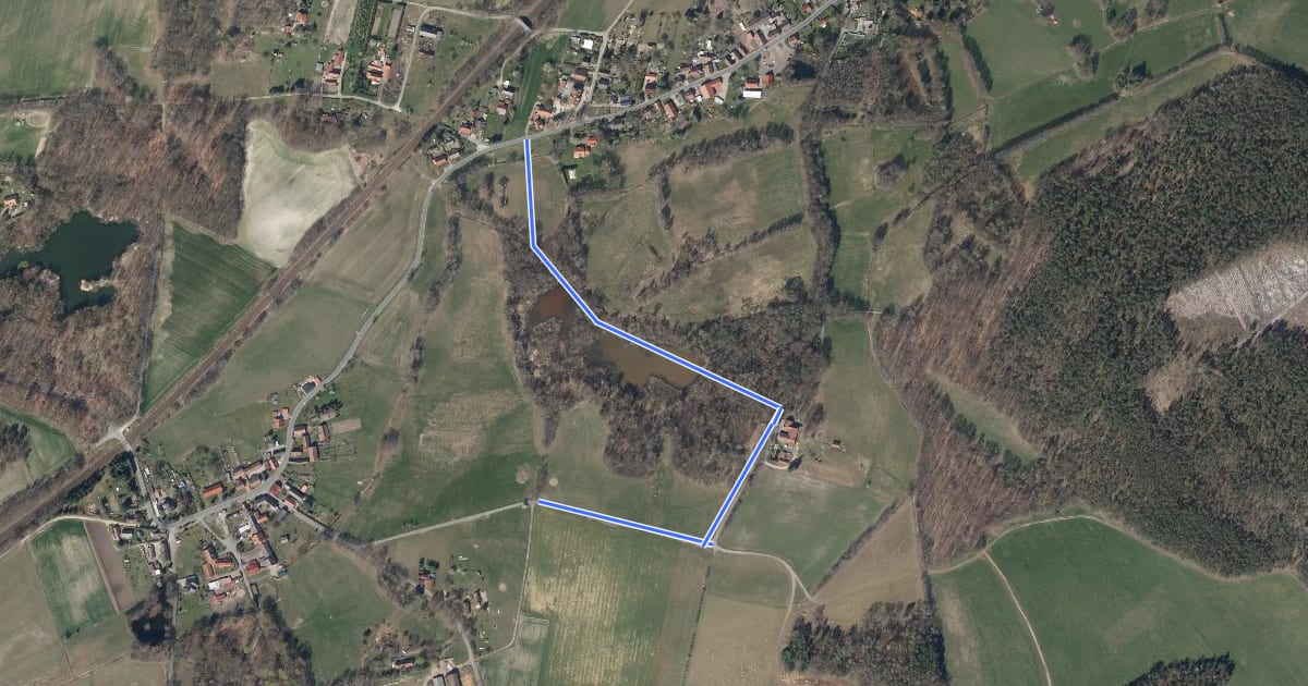 Маршрут Wanderweg Lugteich на спутниковом снимке