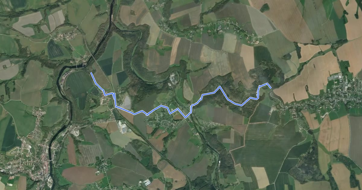 Маршрут Wanderweg Lunzenau – Göritzhain на спутниковом снимке