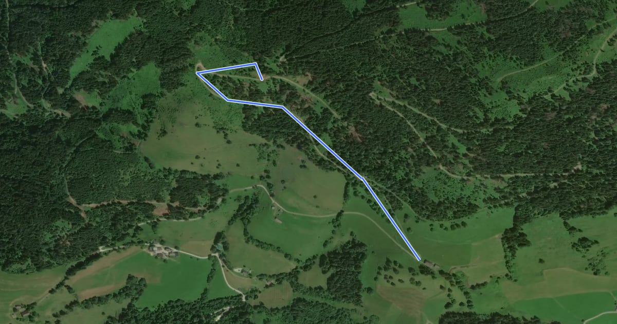 Маршрут Wanderweg Mösl - Kohlanger на спутниковом снимке