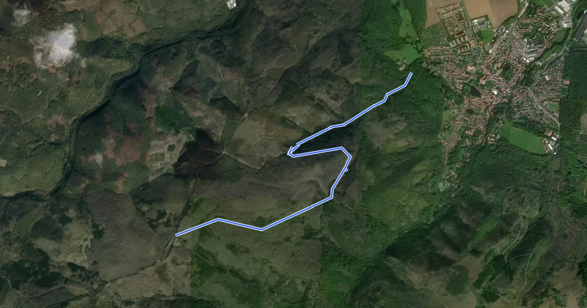 Маршрут Wanderweg Meineberg - Ernstburg на спутниковом снимке