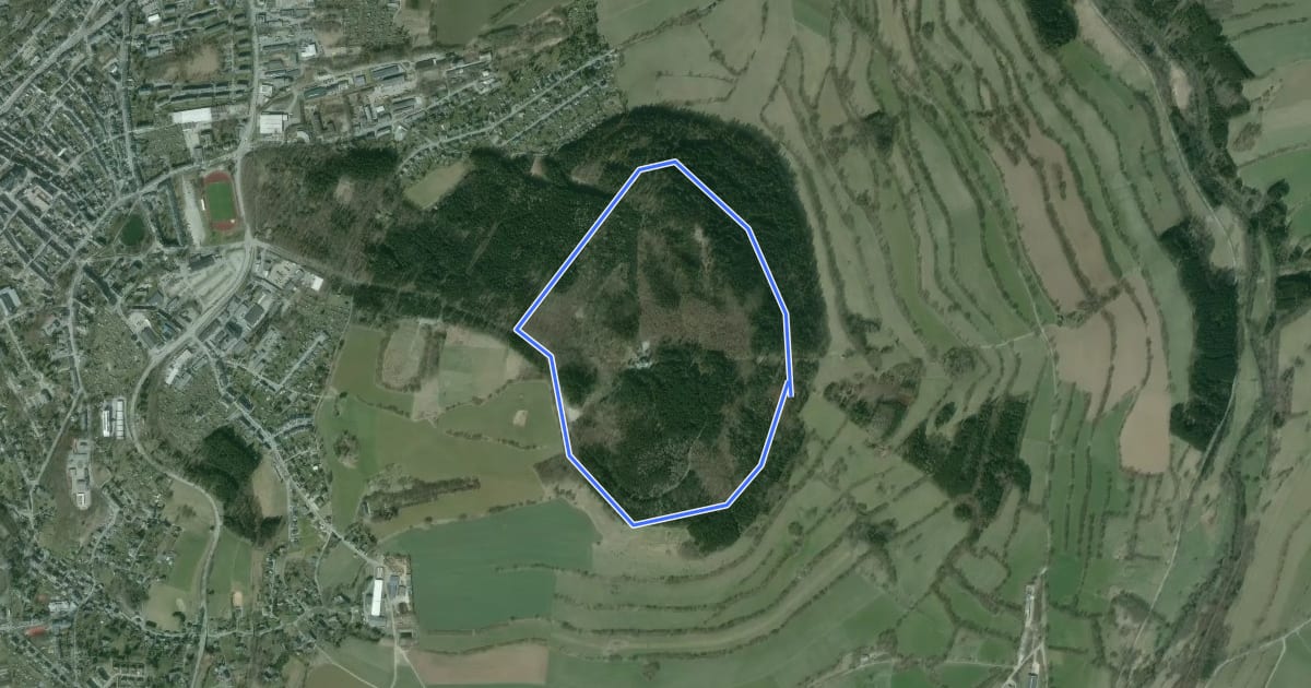 Маршрут Wanderweg Mittlerer Rundgang на спутниковом снимке