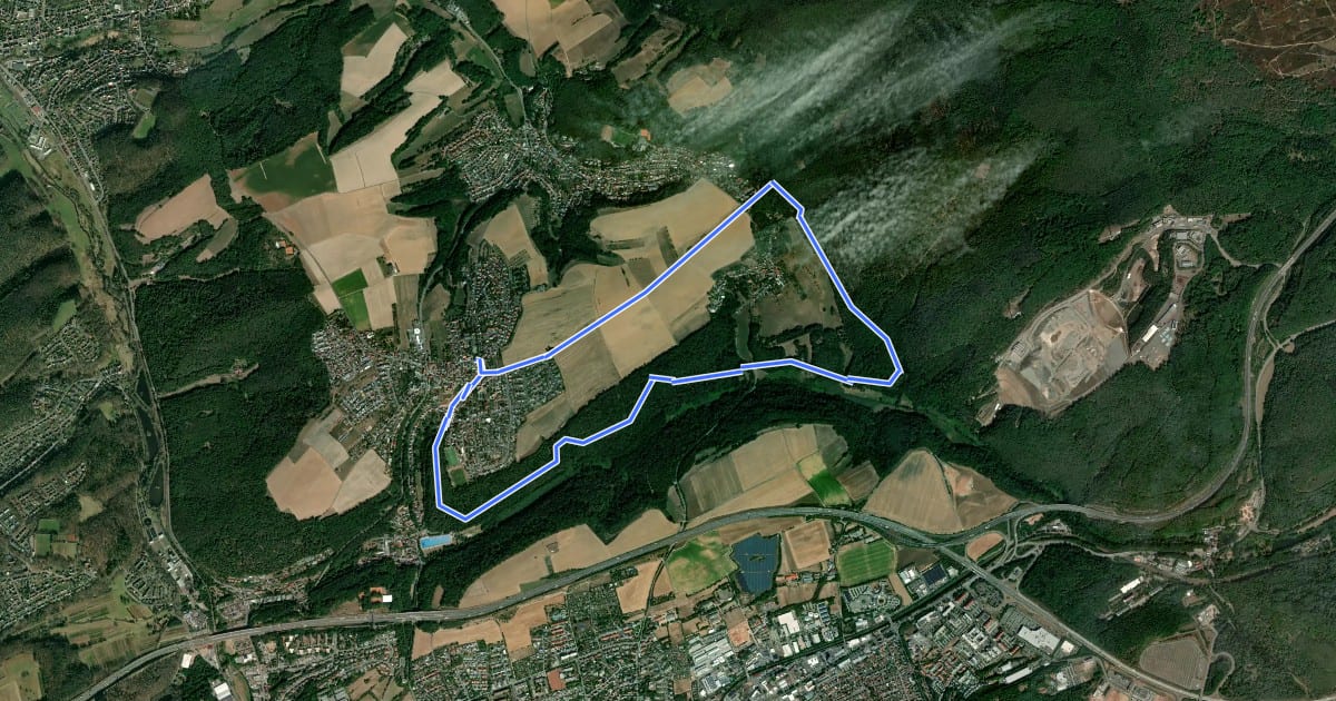 Маршрут Wanderweg Morlautern 2 на спутниковом снимке