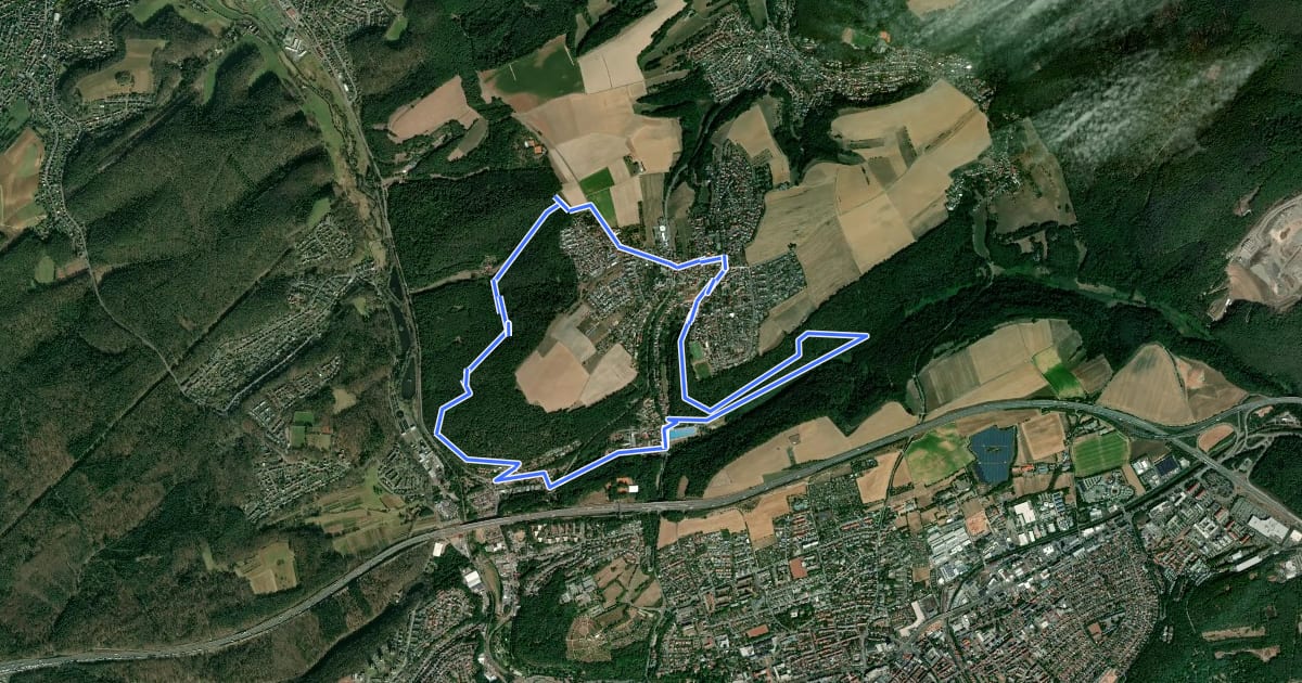 Маршрут Wanderweg Morlautern 3 на спутниковом снимке
