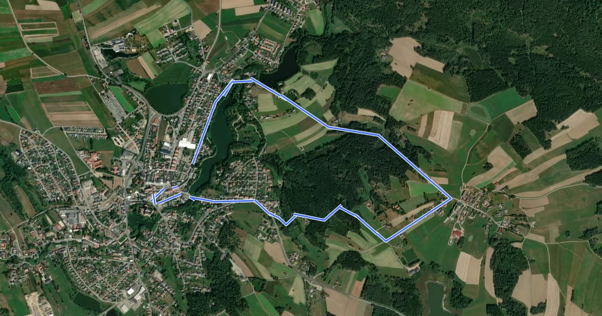 Маршрут Wanderweg Motten на спутниковом снимке