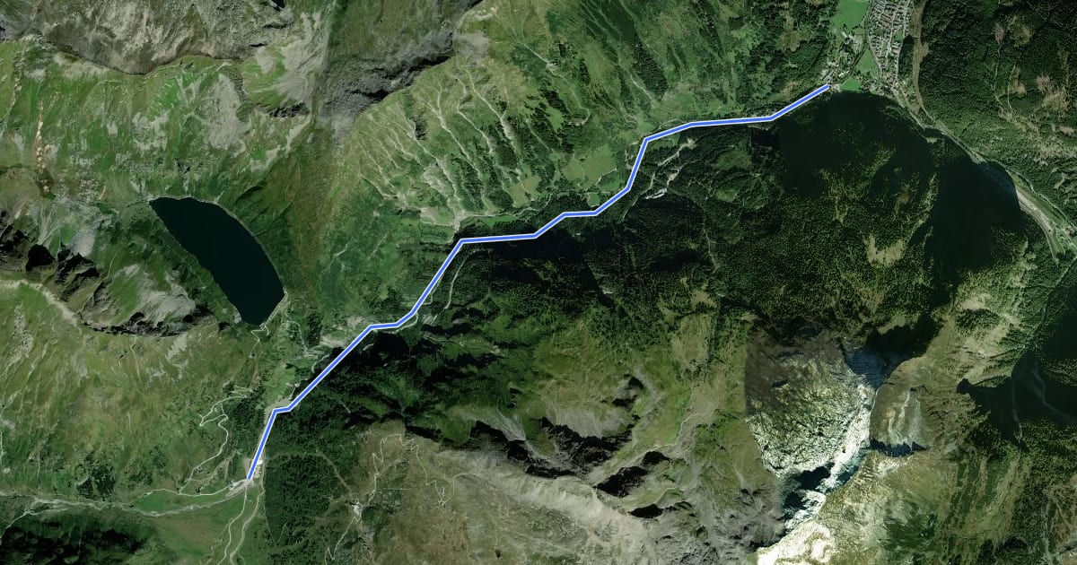 Маршрут Wanderweg Naßfeld на спутниковом снимке